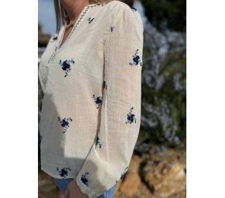 Blouse It Hippie écru et marine