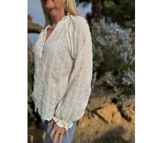 Blouse Graciela kaki ou blanche
